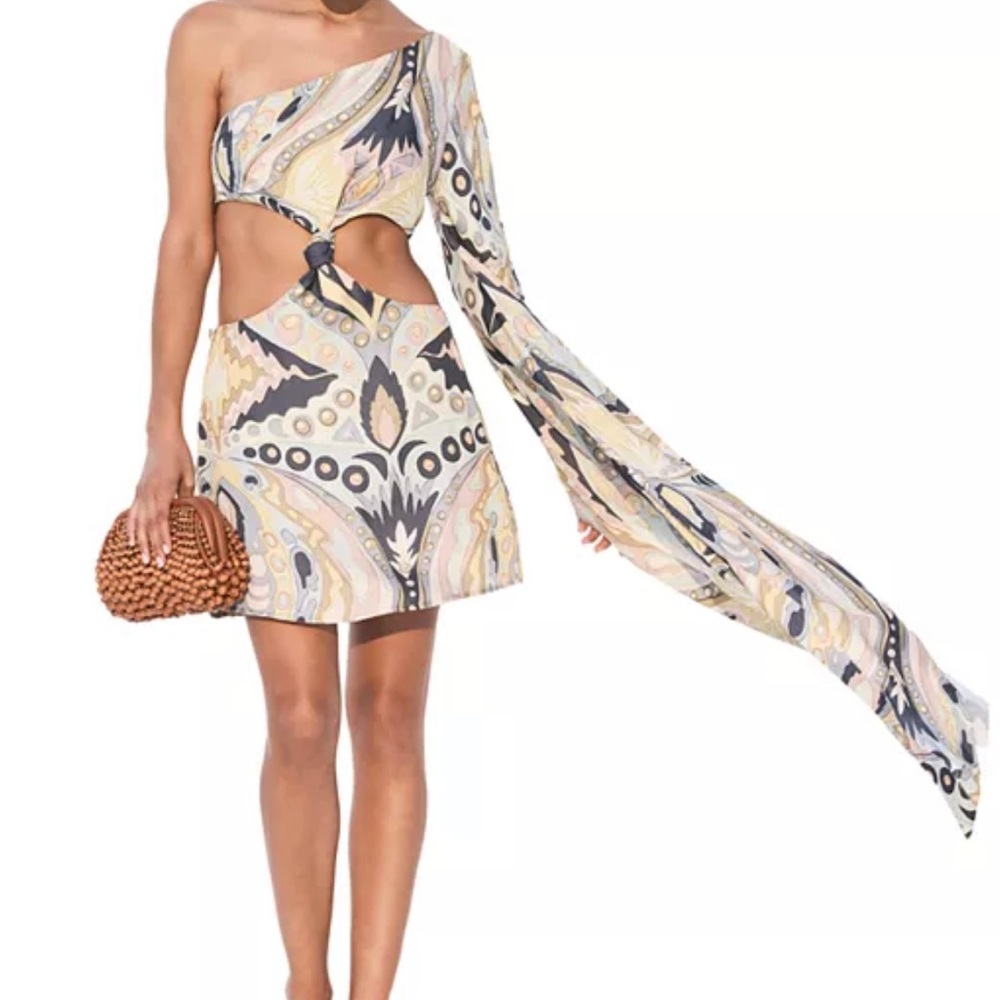 Cult Gaia Lucy one shoulder dress. Size large. New with tags